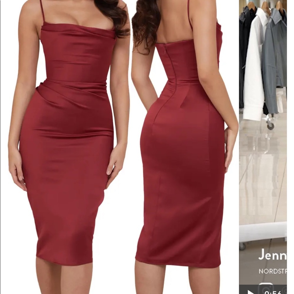 Anja Satin Corset mid dress house off CB